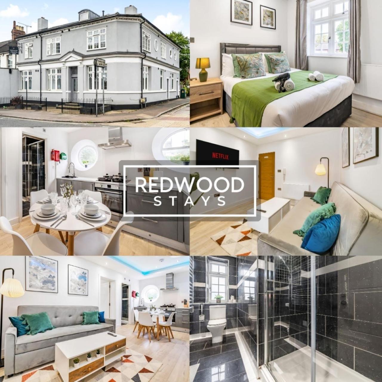 Brand New, 1 Bed 1 Bath, Modern Town Center Apartment, Netflix By Redwood Stays อัลเดอร์ช็อต ภายนอก รูปภาพ